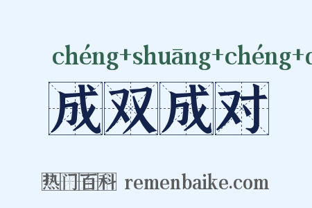 成双成对是什么意思的图片